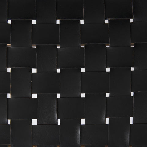 Clarissa Black Woven Leather Stool-6