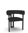 Clarissa Ink Black Modern Faux Leather Dining Chair-1