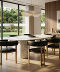 Clarissa Ink Gold Modern Faux Leather Dining Chair 