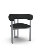 Clarissa Ink Grey Modern Faux Leather Dining Chair 