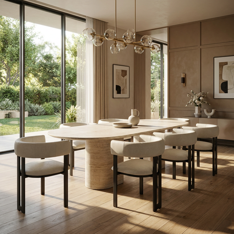 Clarissa Limestone Black Modern Vinyl Dining Chair