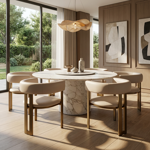 Clarissa Oyster Gold Modern Faux Leather Dining Chair