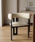 Clarissa Pebble Black Modern Upholstered Dining Chair-1