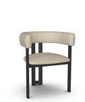 Clarissa Pebble Black Modern Upholstered Dining Chair-2