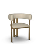 Clarissa Pebble Gold Modern Upholstered Dining Chair-2