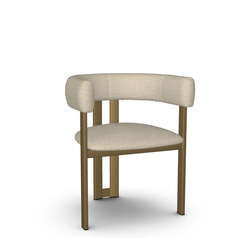 Clarissa Pebble Gold Modern Upholstered Dining Chair-2