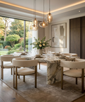 Clarissa Pebble Gold Modern Upholstered Dining Chair