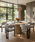 larissa Pixel Black Modern Upholstered Dining Chair -1