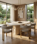 Clarissa Sleet Gold Modern Upholstered Dining Chair