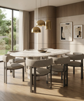 Clarissa Sleet Grey Modern Upholstered Dining Chair