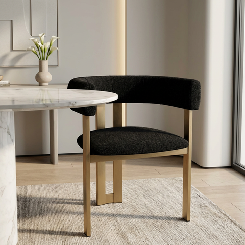 Clarissa Versailles Gold Modern Upholstered Dining Chair-1