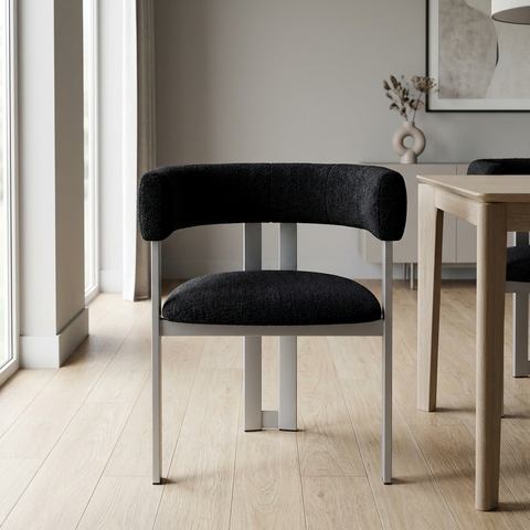 Clarissa Versailles Grey Modern Upholstered Dining Chair -1