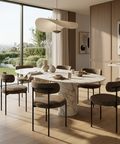 Cleo Brown Modern Upholstered Dining Chair 