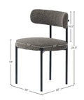 Cleo Brown Modern Upholstered Dining Chair -6