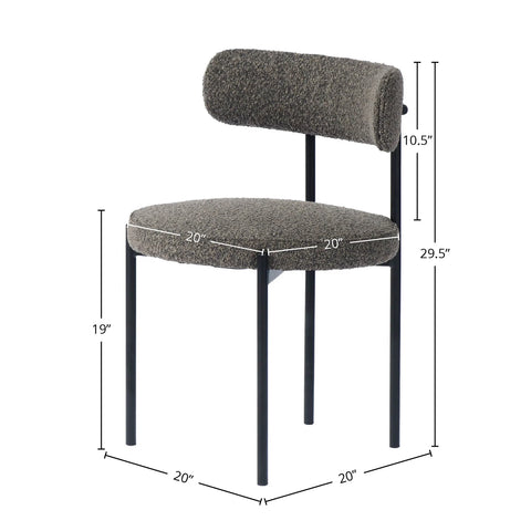 Cleo Brown Modern Upholstered Dining Chair -6