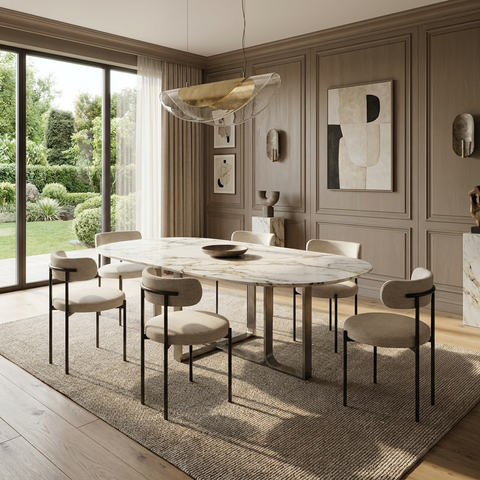 Cleo Macadamia Modern Upholstered Dining Chair 