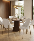 Cleo White Faux Leather Dining Chairs - Set of 2