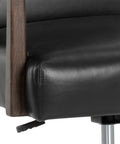 Collin Cortina Black Top Grain Leather Swivel Office Chair-5