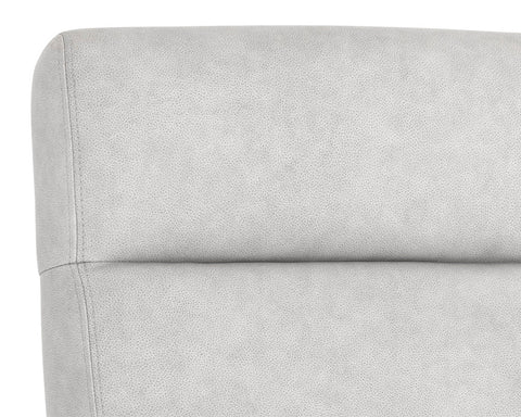Collin Saloon Light Grey Top Grain Leather Swivel Office Chair-6