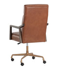 Collin Shalimar Tobacco Top Grain Leather Swivel Office Chair -4