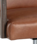 Collin Shalimar Tobacco Top Grain Leather Swivel Office Chair -5