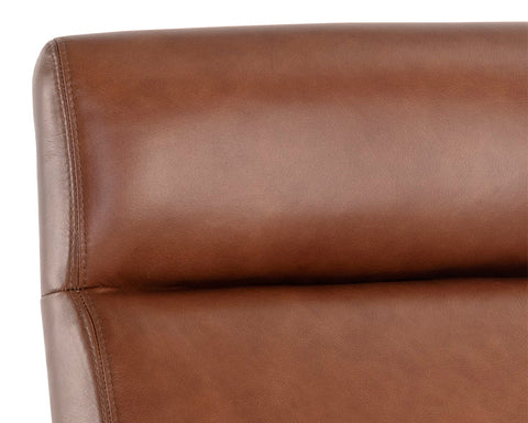Collin Shalimar Tobacco Top Grain Leather Swivel Office Chair -6