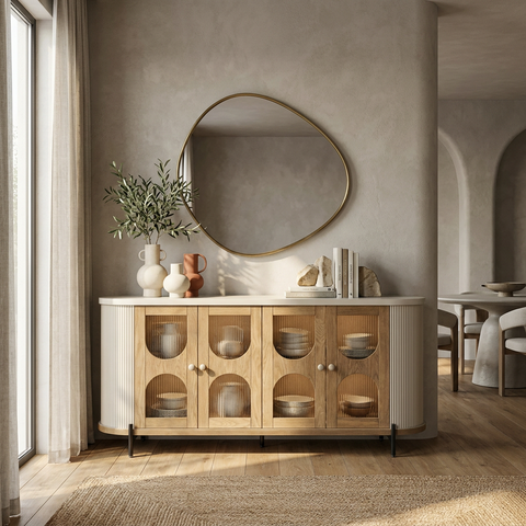 oak wood sideboard cabinet
