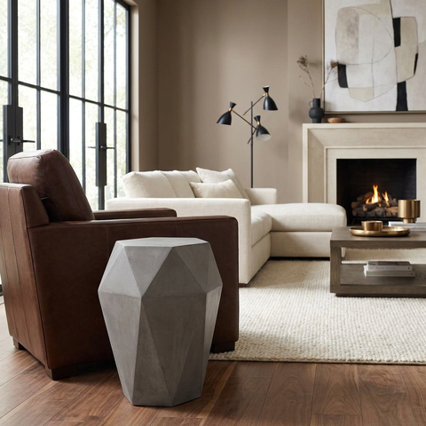 Constance Grey Concrete End Table