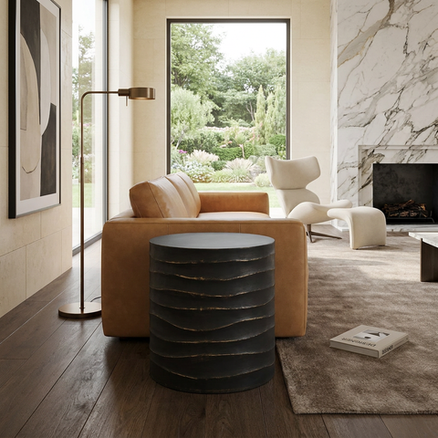 Corey Black Concrete End Table 