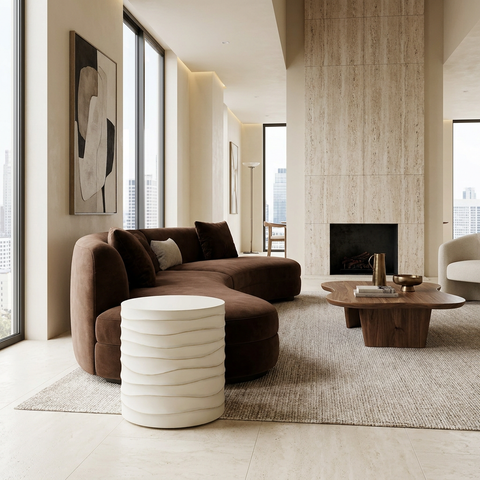 Corey Summer Sand Concrete End Table 