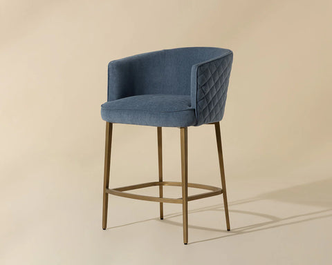 Cornella Iceberg Modern Upholstered Counter Stool-1