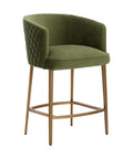 Cornella Olive Modern Upholstered Counter Stool-1