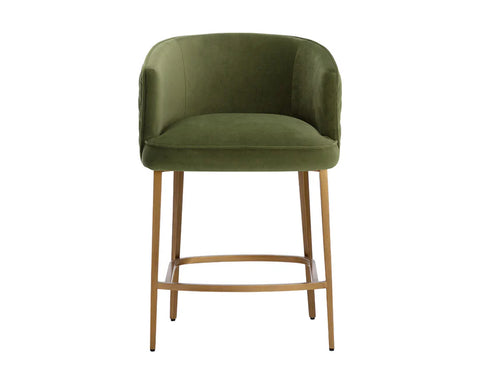 Cornella Olive Modern Upholstered Counter Stool-3