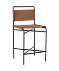Corrigan Cognac Modern Leather Counter Stool-2