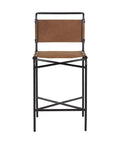 Corrigan Cognac Modern Leather Counter Stool-3