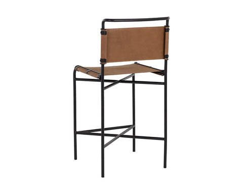 Corrigan Cognac Modern Leather Counter Stool-6