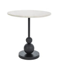 Corrine White Marble and Matte Black End Table-1