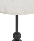 Corrine White Marble and Matte Black End Table-4