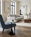 Corrine White Marble and Matte Black End Table