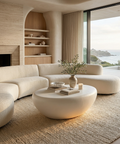 Corvo Small White Concrete Coffee Table - Sunpan
