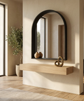 Cove Black Modern Wall Mirror 