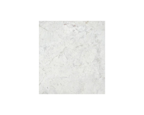 Cowell White Marble and Antique Brass End Table -5