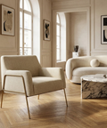 Cybil Cream Fabric Accent Chair 