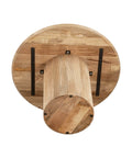 Cylinder Solid Mango Wood Round Dining Table-5