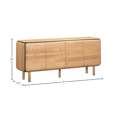modern oak wood sideboard
