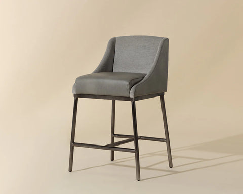 Dalary Stone Modern Faux Leather Counter Stool-1