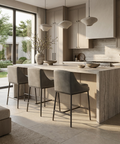 Dalary Stone Modern Faux Leather Counter Stool
