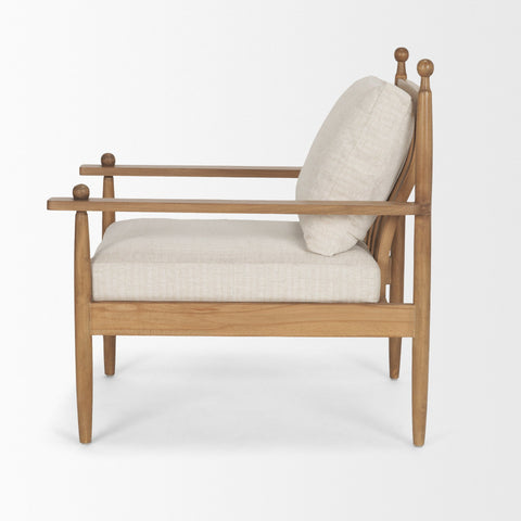 Danni Beige Fabric Accent Chair-3