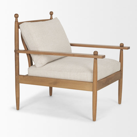 Danni Beige Fabric Accent Chair-5