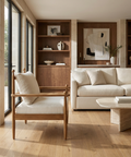 Danni Beige Fabric Accent Chair